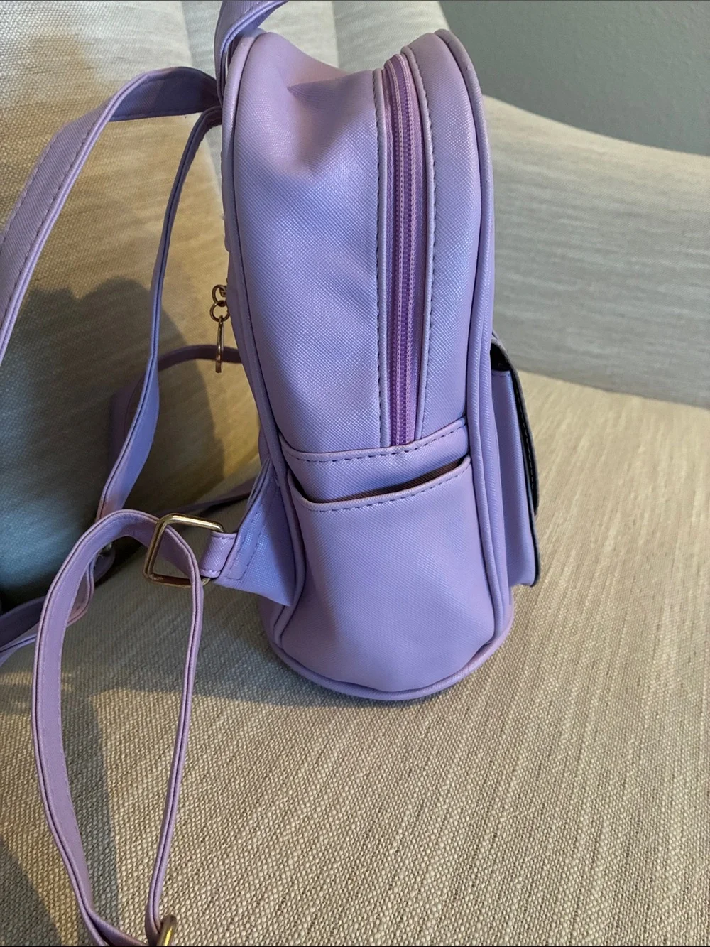 Kids Lavender Mini Backpack with Front Pocket - Unbranded